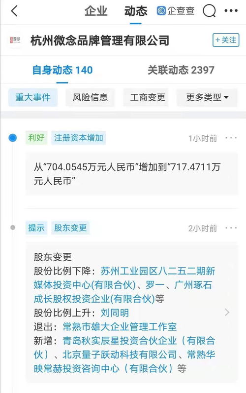 字節(jié)跳動(dòng)投資微念品牌管理，持股1.48%，布局內(nèi)容生態(tài)與軟件開發(fā)